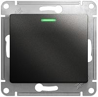 Выключатель с подсветкой без рамки Systeme Electric Glossa 1-кл. антрацит картинка